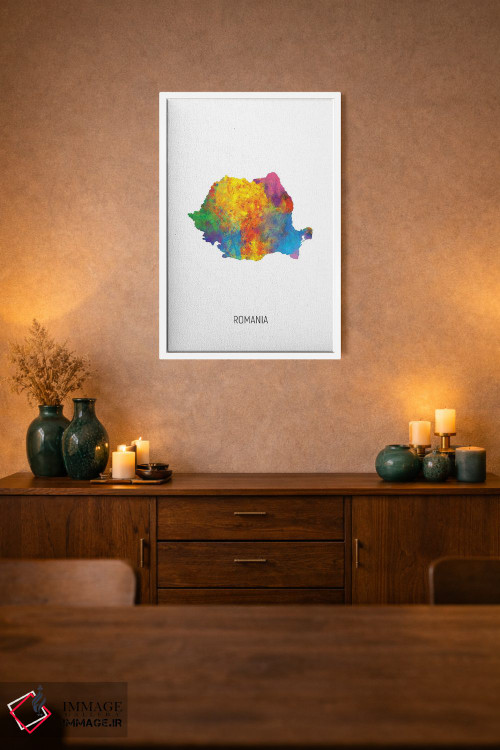 تابلو دکوراتیو نقشه رومانی اثر مایکل تامپست - D2W