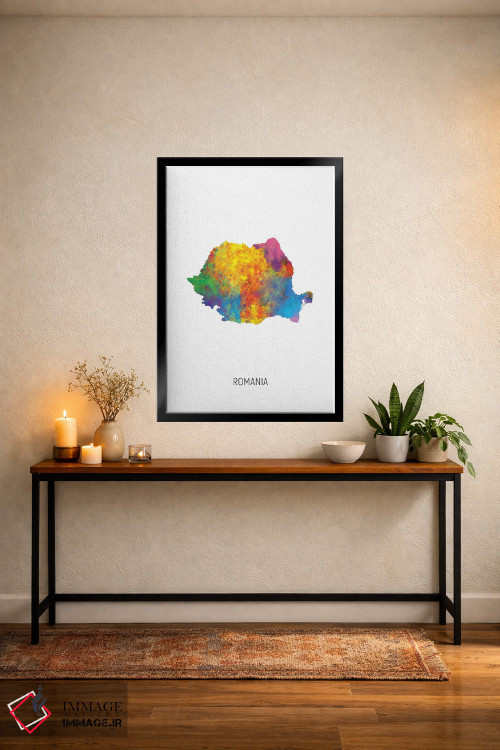 تابلو دکوراتیو نقشه رومانی اثر مایکل تامپست - D5B