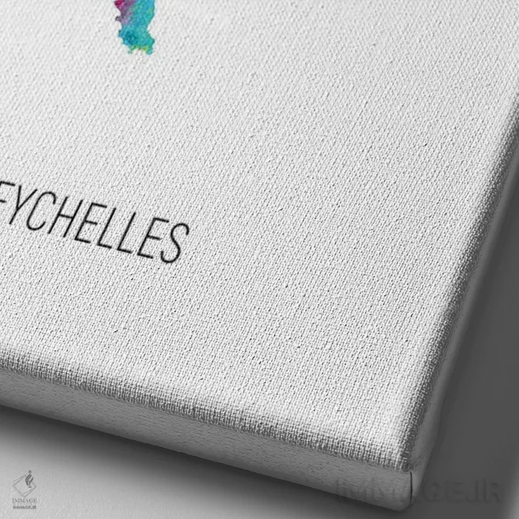 تابلو دکوراتیو نقشه سیشل اثر مایکل تامپست - نمای نزدیک بافت بوم