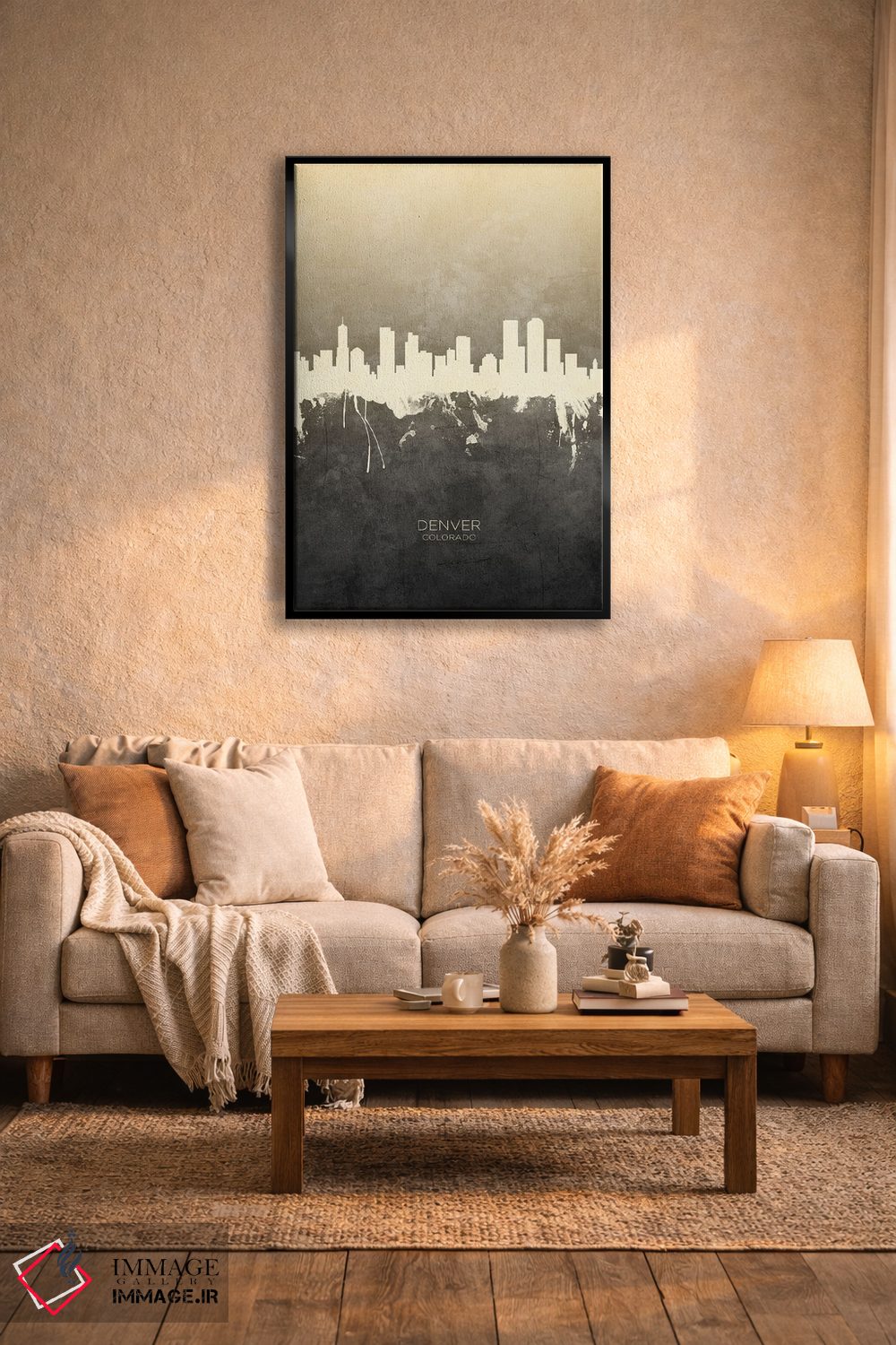 تابلو دکوراتیو خط افق دنور کلرادو با رنگ تاپ اثر مایکل تامپست - D4B