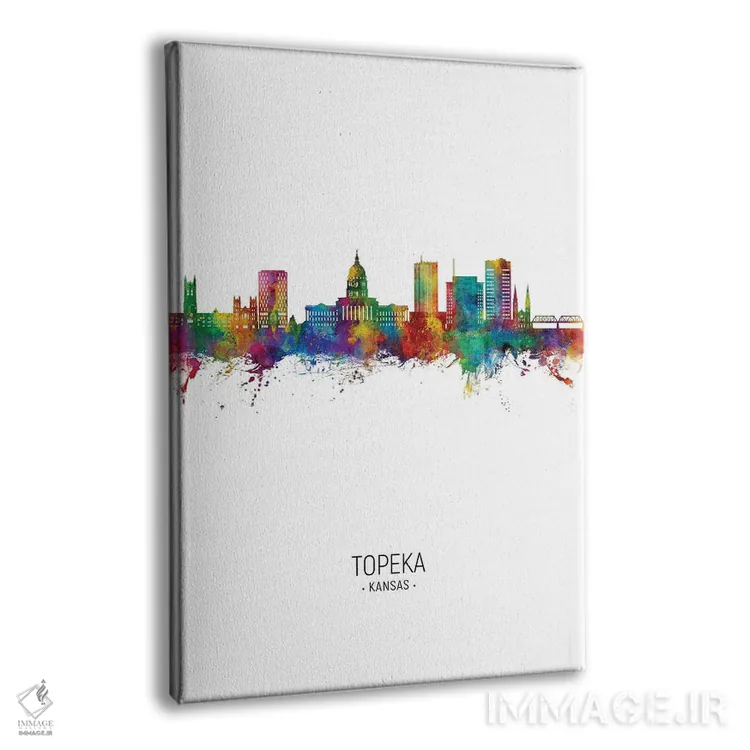 تابلو دکوراتیو نمای پرتره خط افق توپکا کانزاس اثر مایکل تامپست - نمای پرسپکتیو محصول