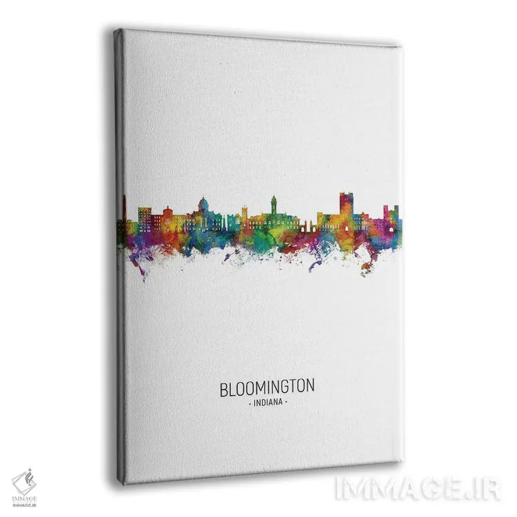 تابلو دکوراتیو نمای پرتره خط افق بلومینگتون ایندیانا اثر مایکل تامپست - نمای پرسپکتیو محصول