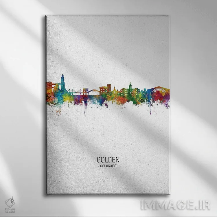 تابلو دکوراتیو نمای پرتره خط افق گولدن کلرادو اثر مایکل تامپست - نمای روبهرو روی دیوار