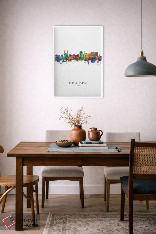 تابلو دکوراتیو نمای پرتره خط افق پورت-او-پرنس هائیتی اثر مایکل تامپست - D6W