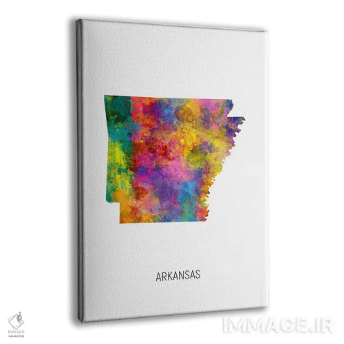 تابلو دکوراتیو نقشه آرکانزاس اثر مایکل تامپست - نمای پرسپکتیو محصول