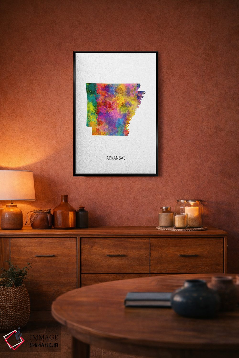 تابلو دکوراتیو نقشه آرکانزاس اثر مایکل تامپست - D4B
