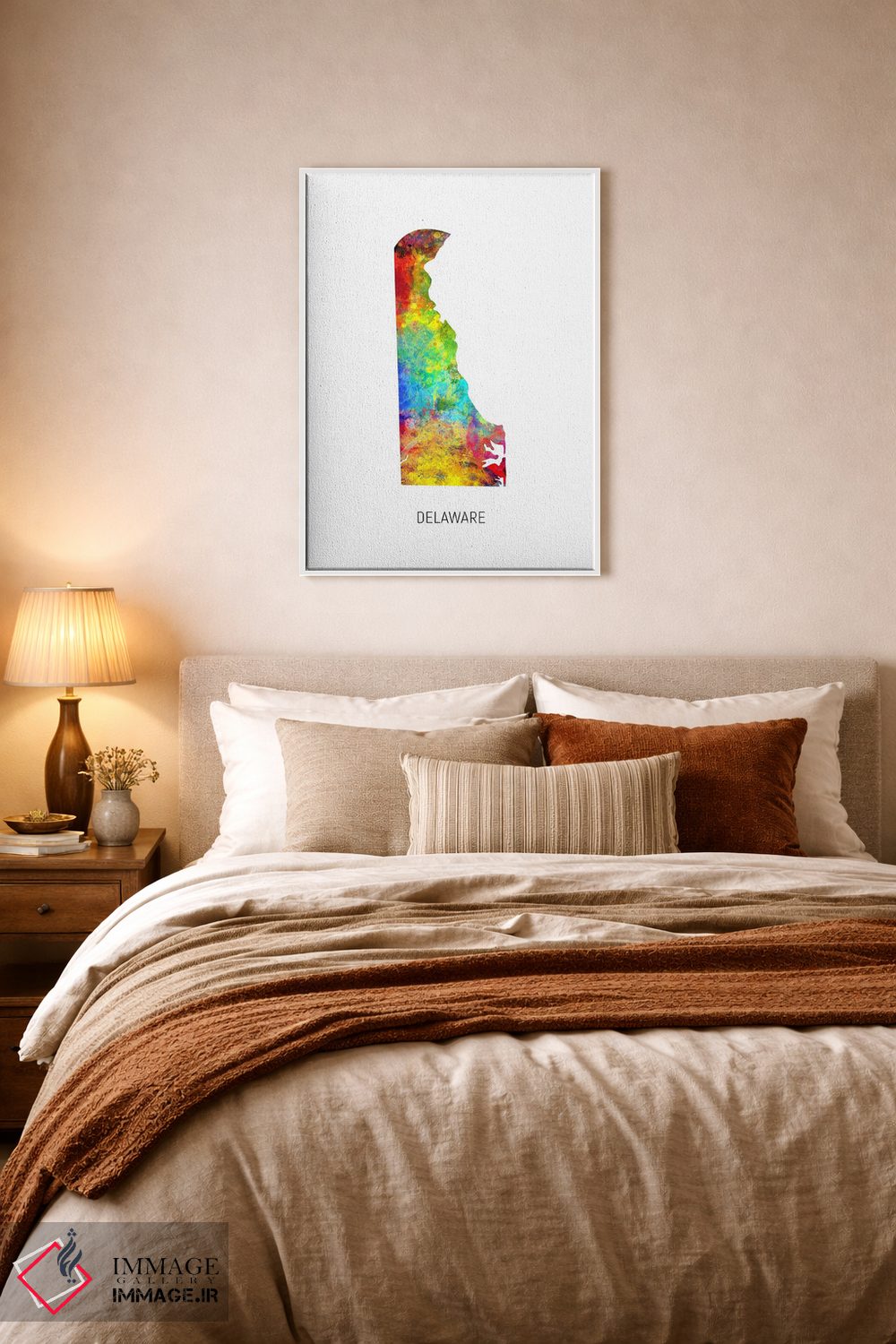 تابلو دکوراتیو نقشه دلاور اثر مایکل تامپست - D6W