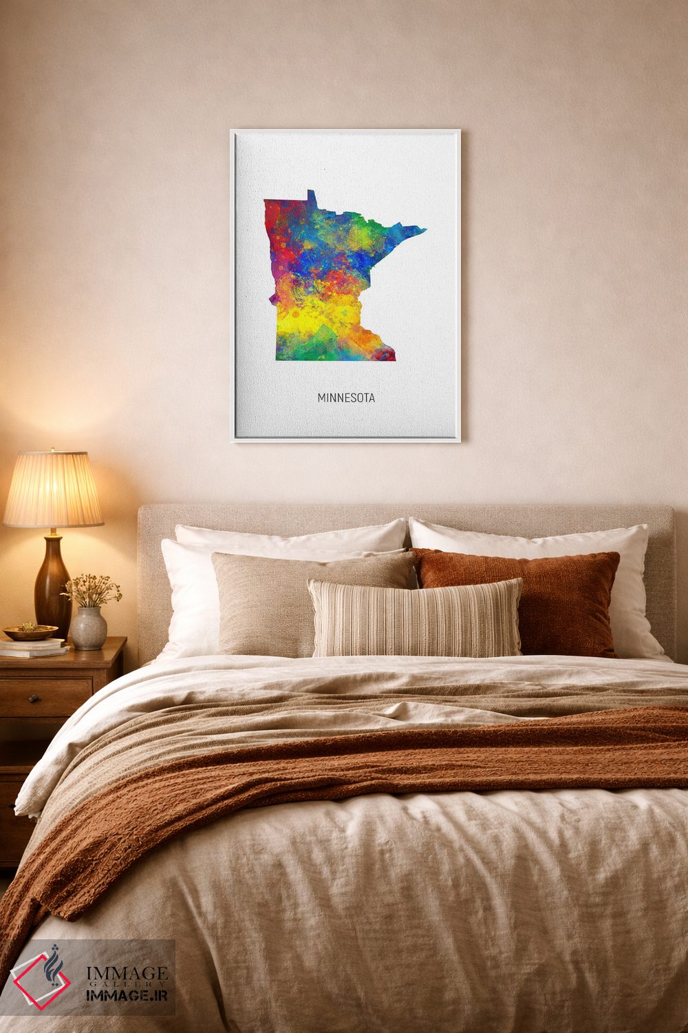 تابلو دکوراتیو نقشه مینه سوتا اثر مایکل تامپست - D6W