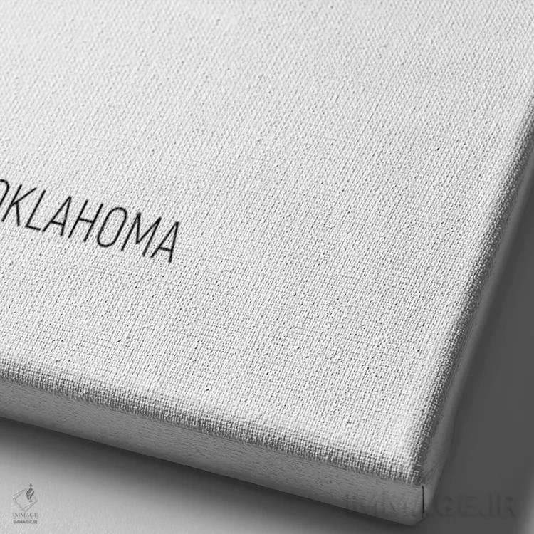 تابلو دکوراتیو نقشه اکلاهما اثر مایکل تامپست - نمای نزدیک بافت بوم