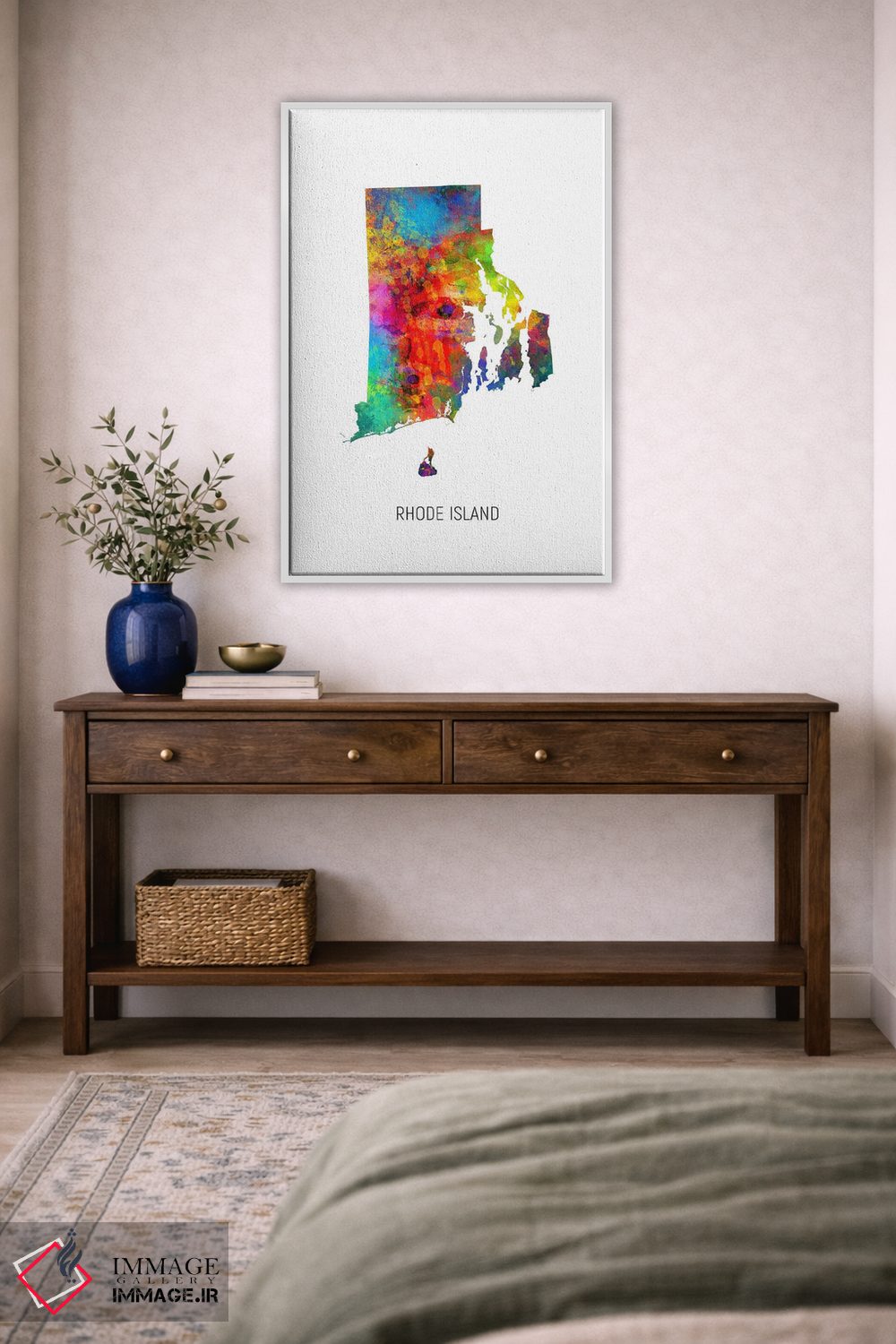 تابلو دکوراتیو نقشه رود آیلند اثر مایکل تامپست - D2W