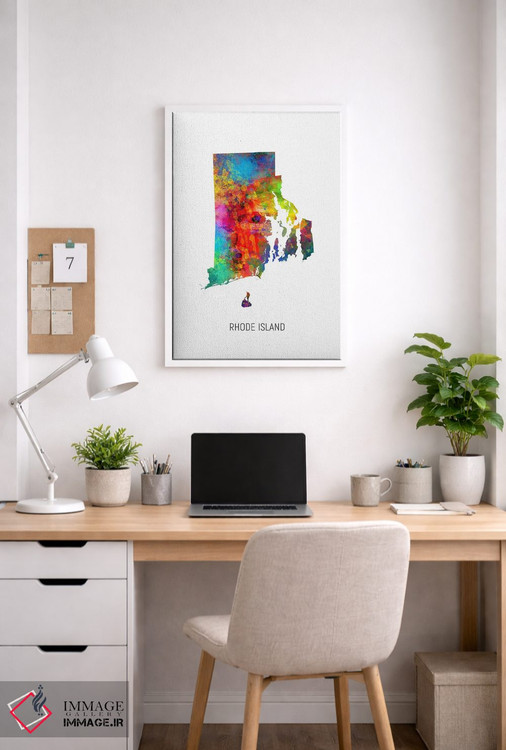 تابلو دکوراتیو نقشه رود آیلند اثر مایکل تامپست - D3W