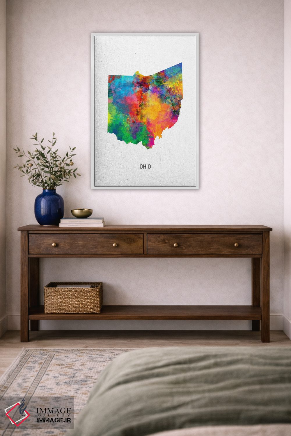 تابلو دکوراتیو نقشه اوهایو اثر مایکل تامپست - D2W
