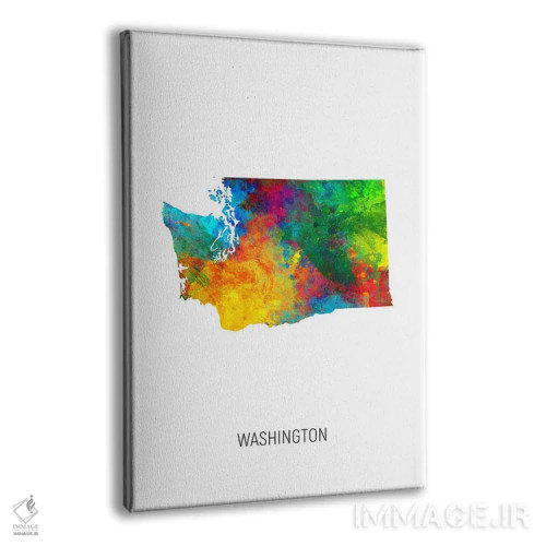 تابلو دکوراتیو نقشه واشینگتن اثر مایکل تامپست - نمای پرسپکتیو محصول