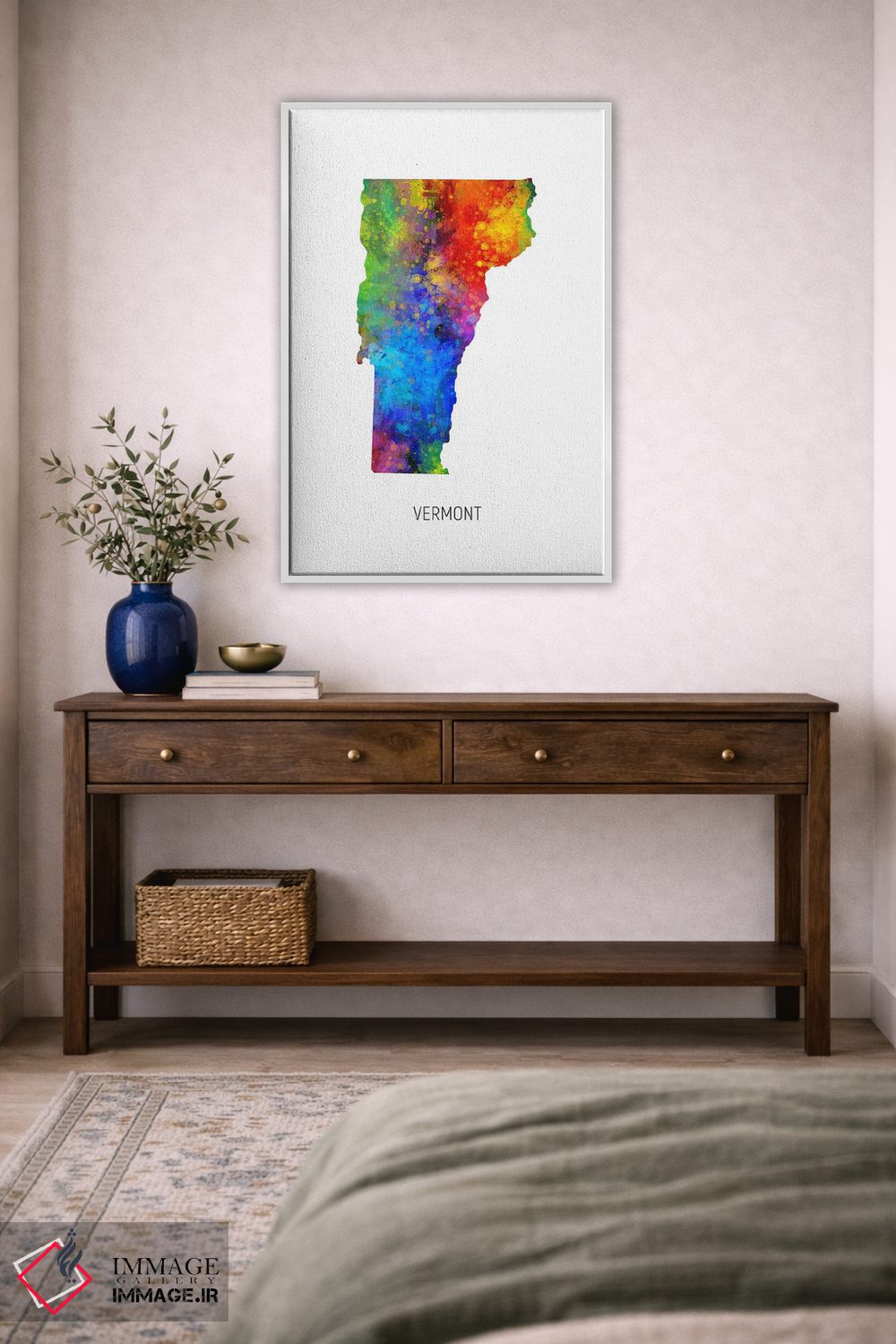 تابلو دکوراتیو نقشه ورمانت اثر مایکل تامپست - D3W