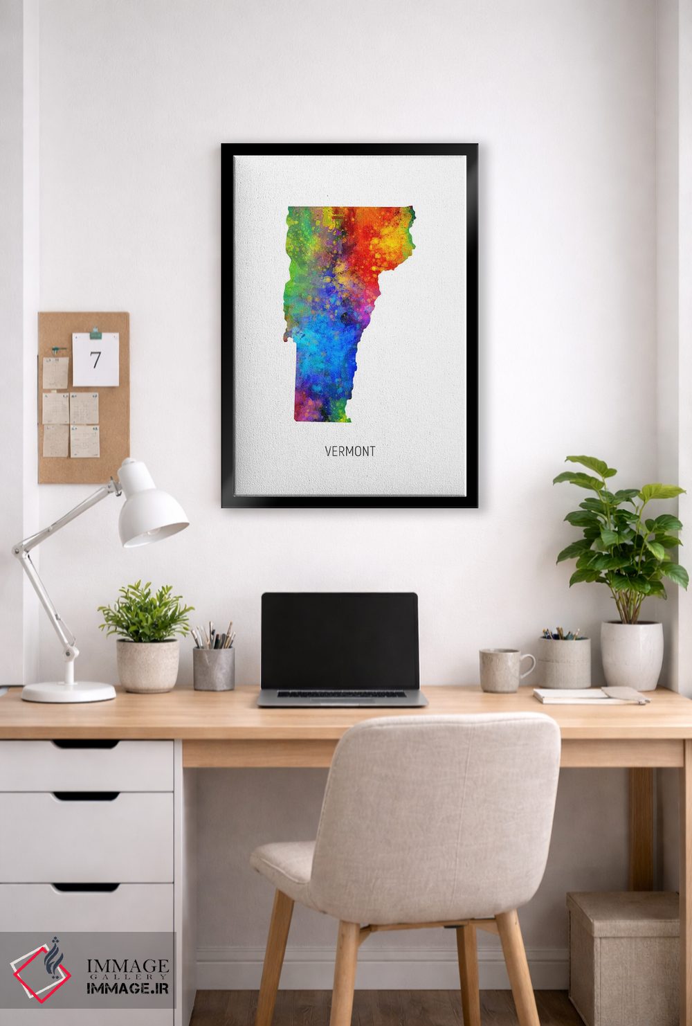 تابلو دکوراتیو نقشه ورمانت اثر مایکل تامپست - D5B