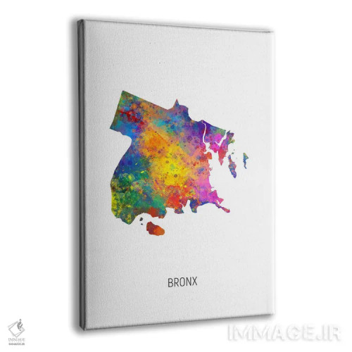 تابلو دکوراتیو نقشه برانکس، نیویورک سیتی اثر مایکل تامپست - نمای پرسپکتیو محصول