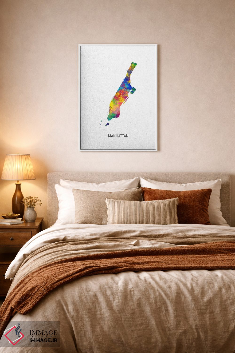 تابلو دکوراتیو نقشه منهتن، نیویورک سیتی اثر مایکل تامپست - D5W