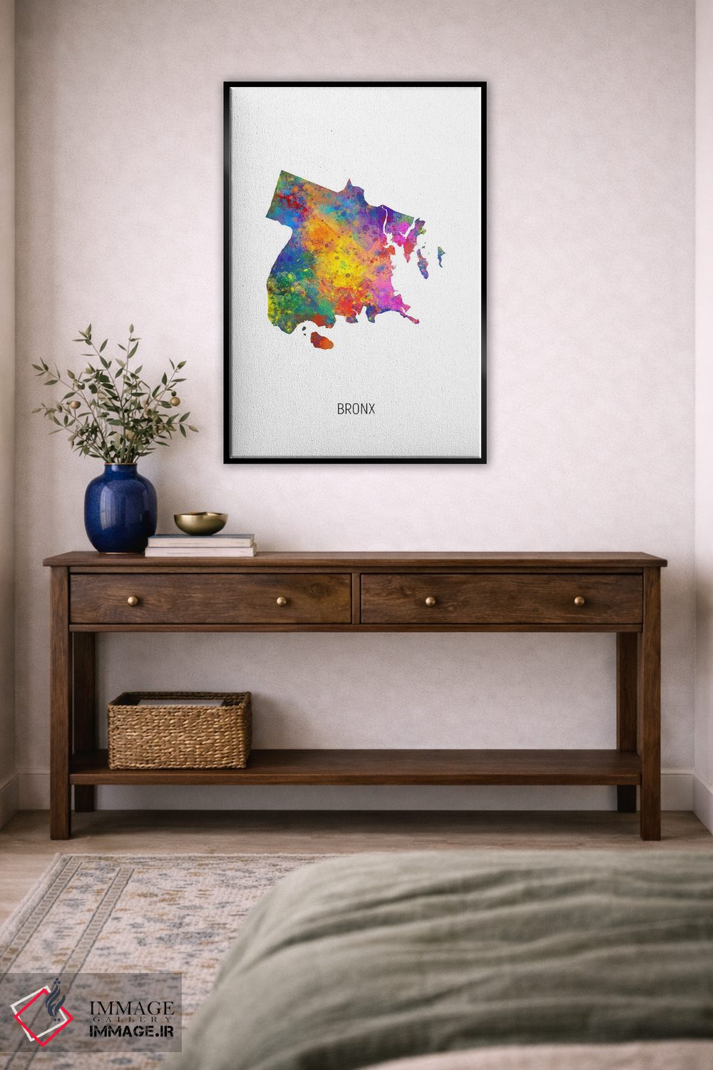 تابلو دکوراتیو نقشه برانکس، نیویورک سیتی اثر مایکل تامپست - D5B