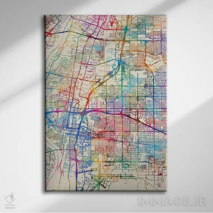 تابلو انتزاعی New Mexico, USA,آلبوکرکی، نیومکزیکو، آمریکا اثر مایکل تامپست - نمای روبهرو روی دیوار