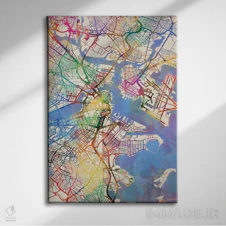 تابلو انتزاعی Massachusetts, USA,بوستون، ماساچوست، آمریکا اثر مایکل تامپست - نمای روبهرو روی دیوار