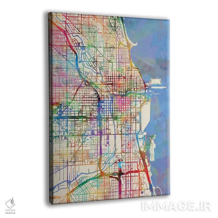 تابلو انتزاعی Illinois, USA,شیکاگو، ایلینوی، آمریکا اثر مایکل تامپست - نمای پرسپکتیو محصول