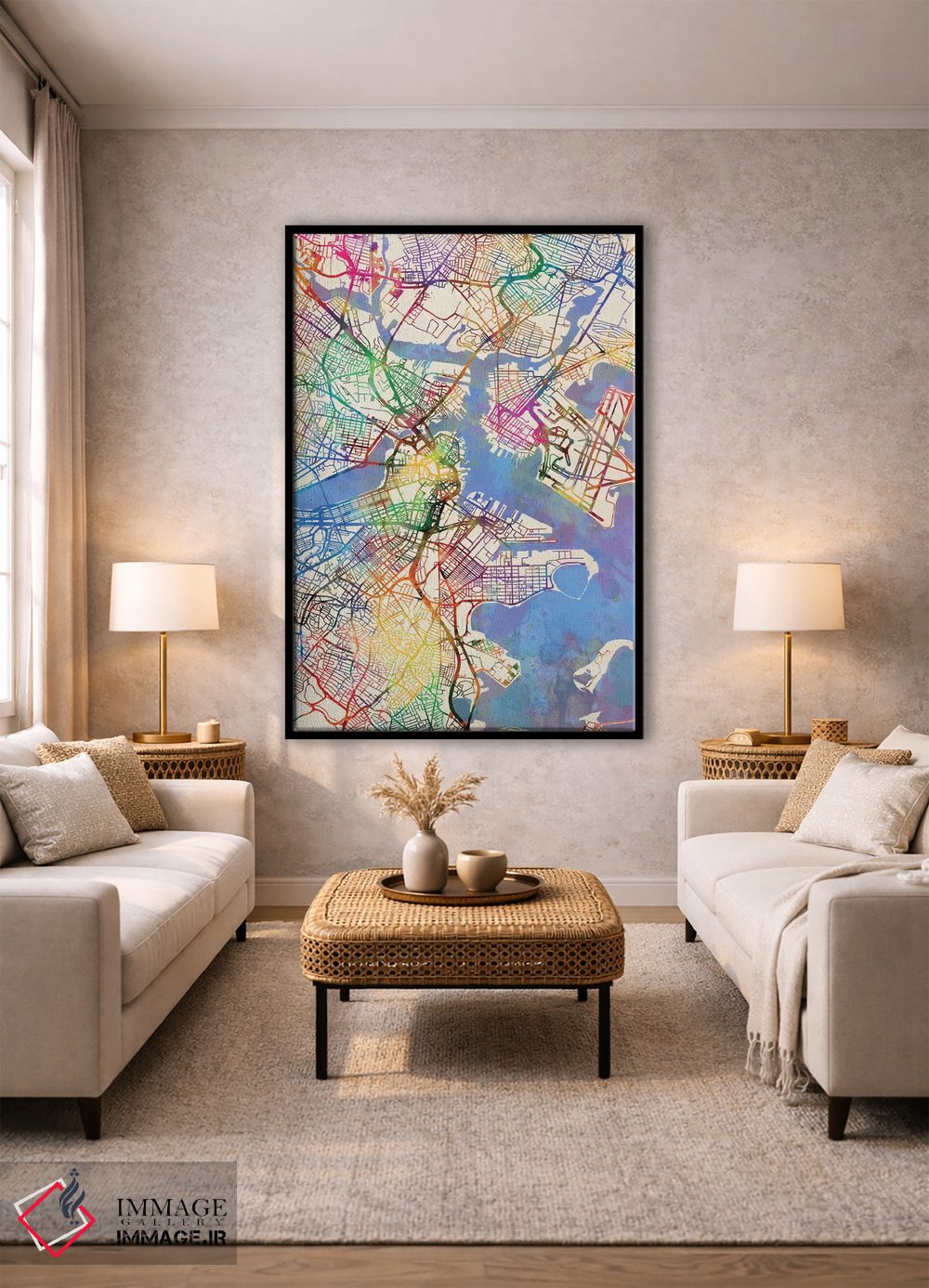 تابلو انتزاعی Massachusetts, USA,بوستون، ماساچوست، آمریکا اثر مایکل تامپست - D1B