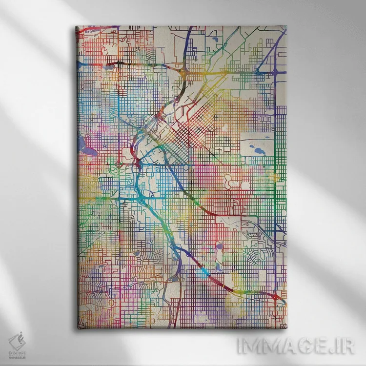 تابلو انتزاعی Colorado, USA,دنور، کلرادو، آمریکا اثر مایکل تامپست - نمای روبهرو روی دیوار