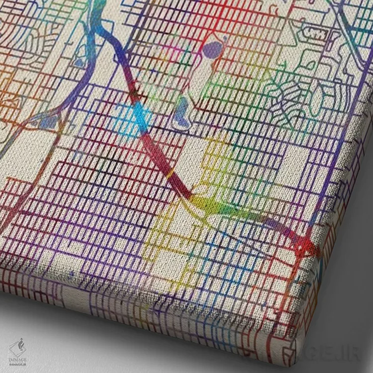 تابلو انتزاعی Colorado, USA,دنور، کلرادو، آمریکا اثر مایکل تامپست - نمای نزدیک بافت بوم