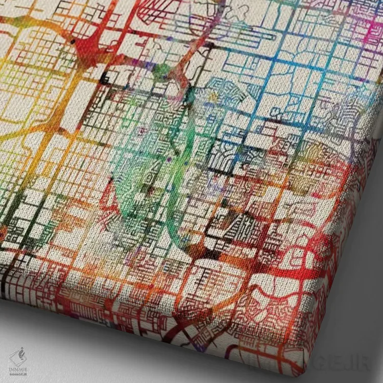 تابلو انتزاعی Nevada, USA,لاس وگاس، نوادا، آمریکا اثر مایکل تامپست - نمای نزدیک بافت بوم