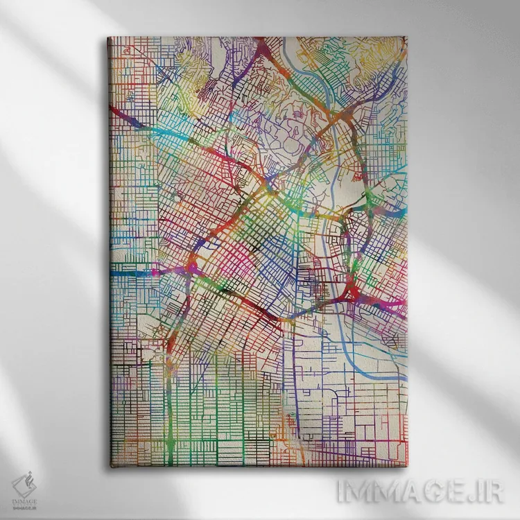 تابلو انتزاعی California, USA,لس آنجلس، کالیفرنیا، آمریکا اثر مایکل تامپست - نمای روبهرو روی دیوار