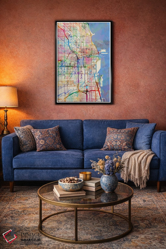 تابلو انتزاعی Illinois, USA,شیکاگو، ایلینوی، آمریکا اثر مایکل تامپست - D5B