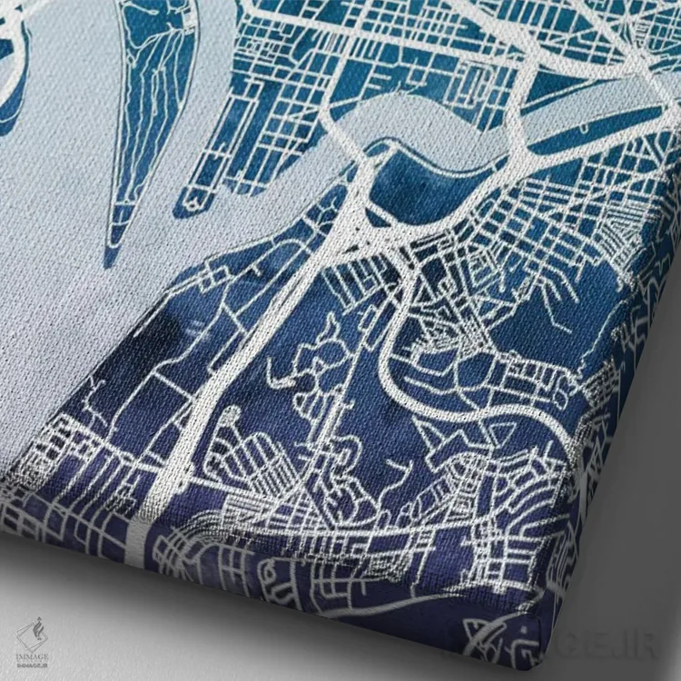 تابلو انتزاعی D.C., USA,نقشه گرباورها واشینگتن دی سی، آمریکا اثر مایکل تامپست - نمای نزدیک بافت بوم