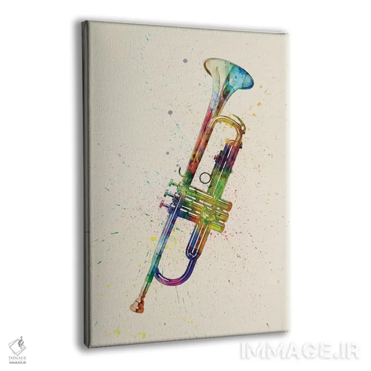 تابلو دکوراتیو ترومپت اثر مایکل تامپست - نمای پرسپکتیو محصول