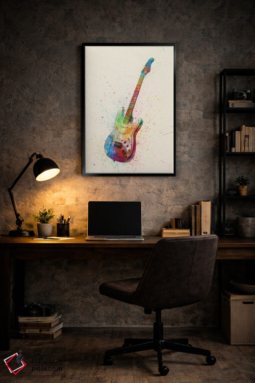 تابلو دکوراتیو گیتار الکتریک I اثر مایکل تامپست - D6B