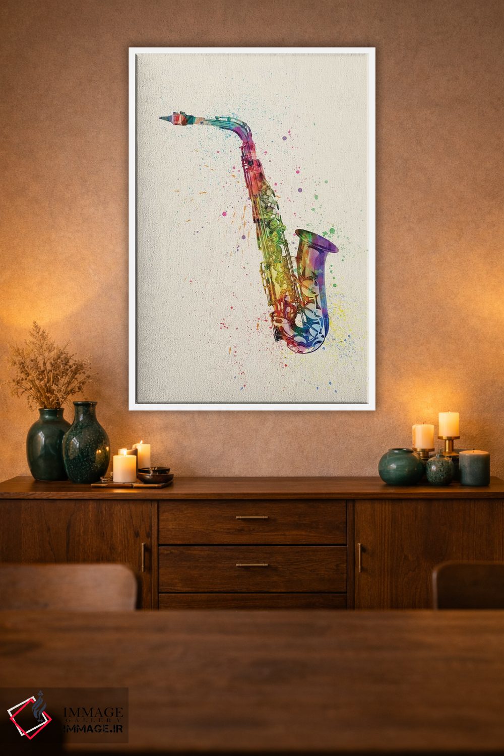 تابلو دکوراتیو ساکسوفون اثر مایکل تامپست - D2W