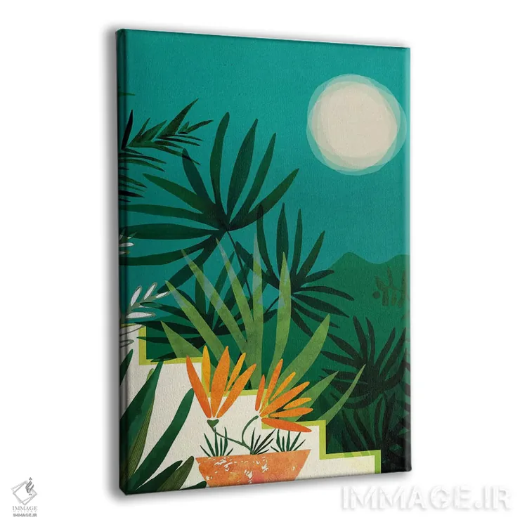 تابلو مدرن مهتاب گرمسیری اثر مدرن تروپیکال - نمای پرسپکتیو محصول