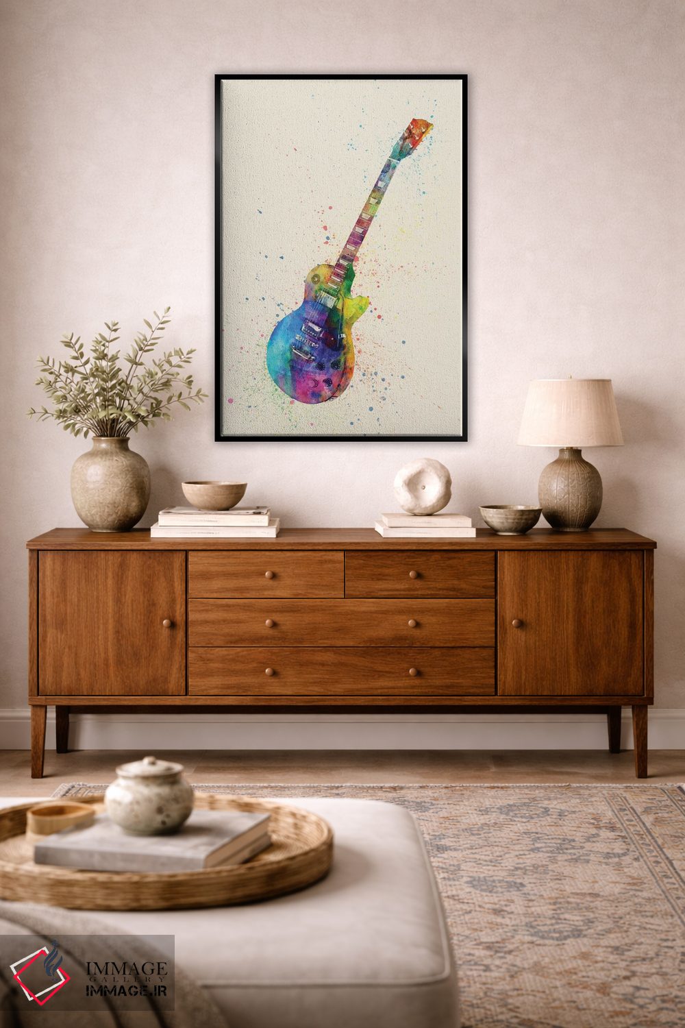 تابلو دکوراتیو گیتار الکتریک II اثر مایکل تامپست - D4B