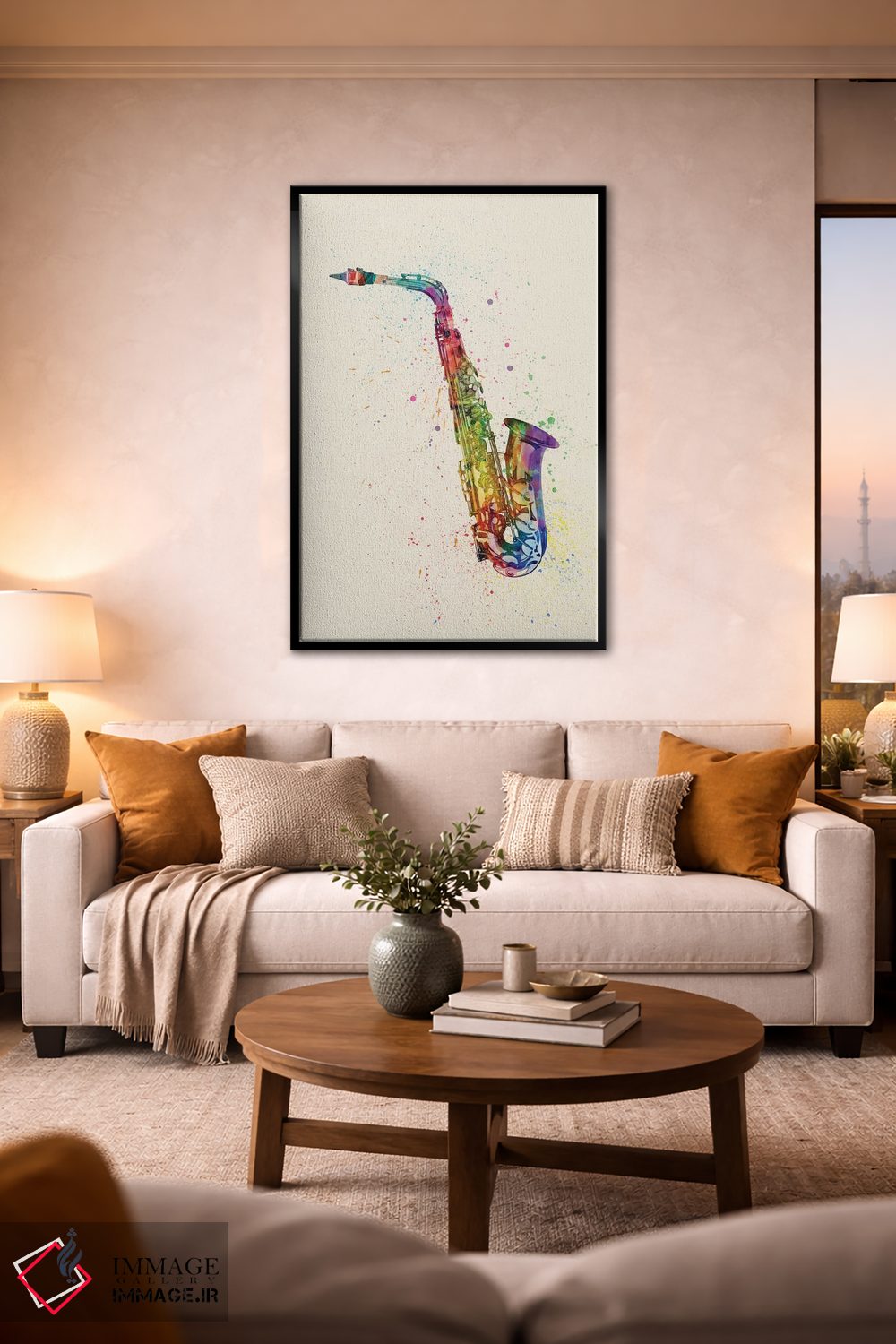 تابلو دکوراتیو ساکسوفون اثر مایکل تامپست - D3B