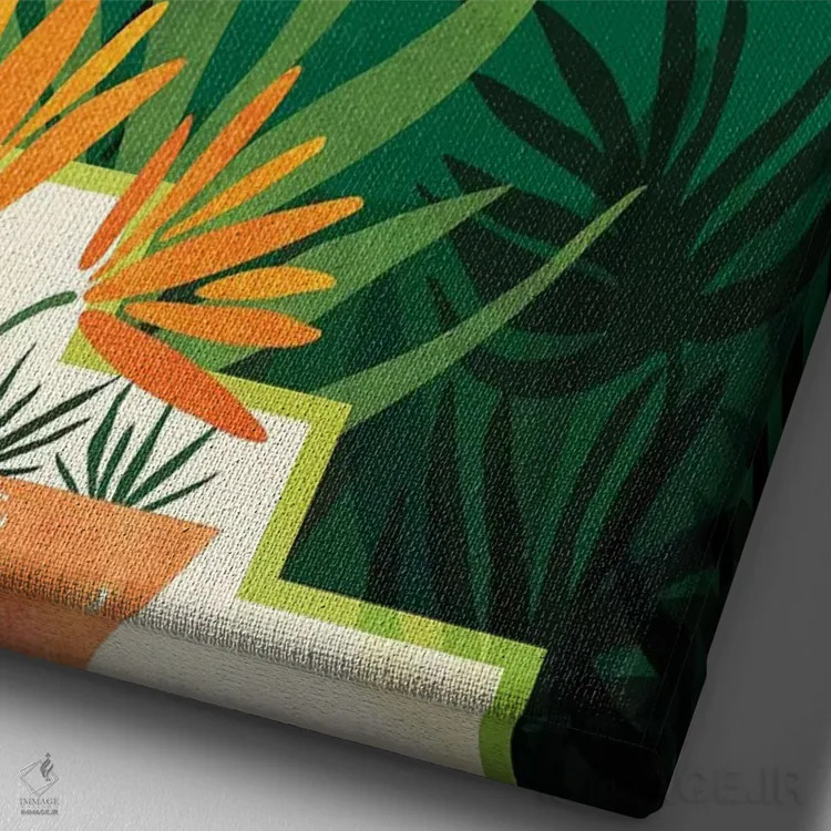 تابلو مدرن مهتاب گرمسیری اثر مدرن تروپیکال - نمای نزدیک بافت بوم