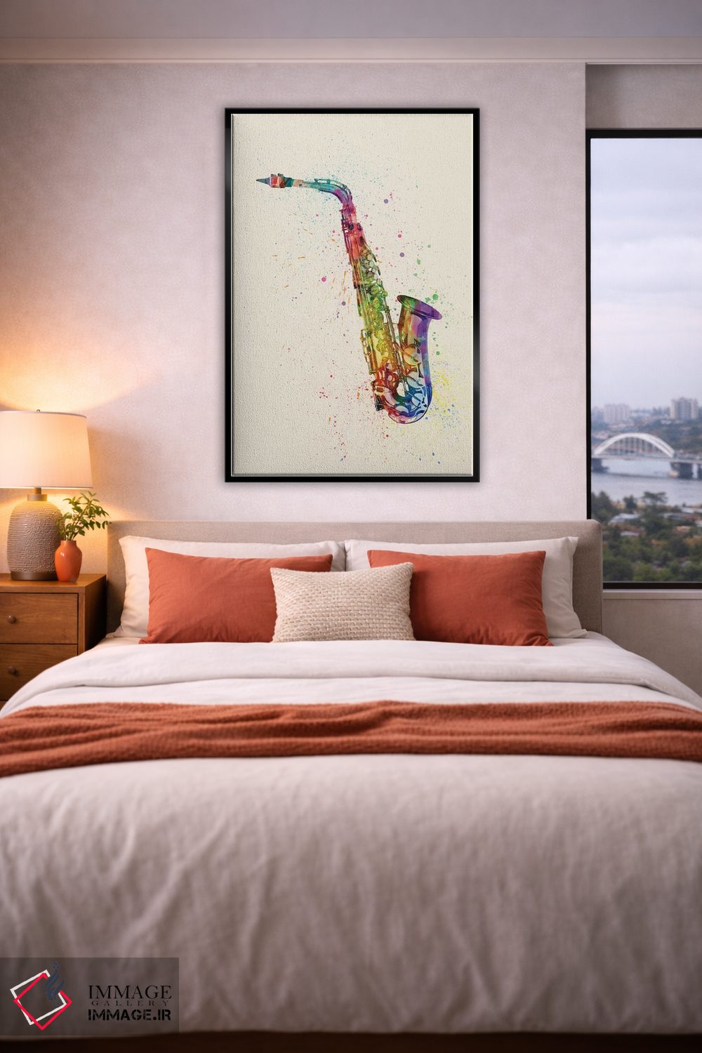 تابلو دکوراتیو ساکسوفون اثر مایکل تامپست - D5B