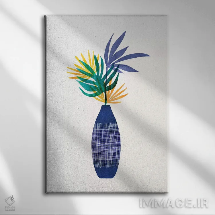 تابلو مدرن سبزیجات گرمسیری مدرن و درخشان اثر مدرن تروپیکال - نمای روبهرو روی دیوار
