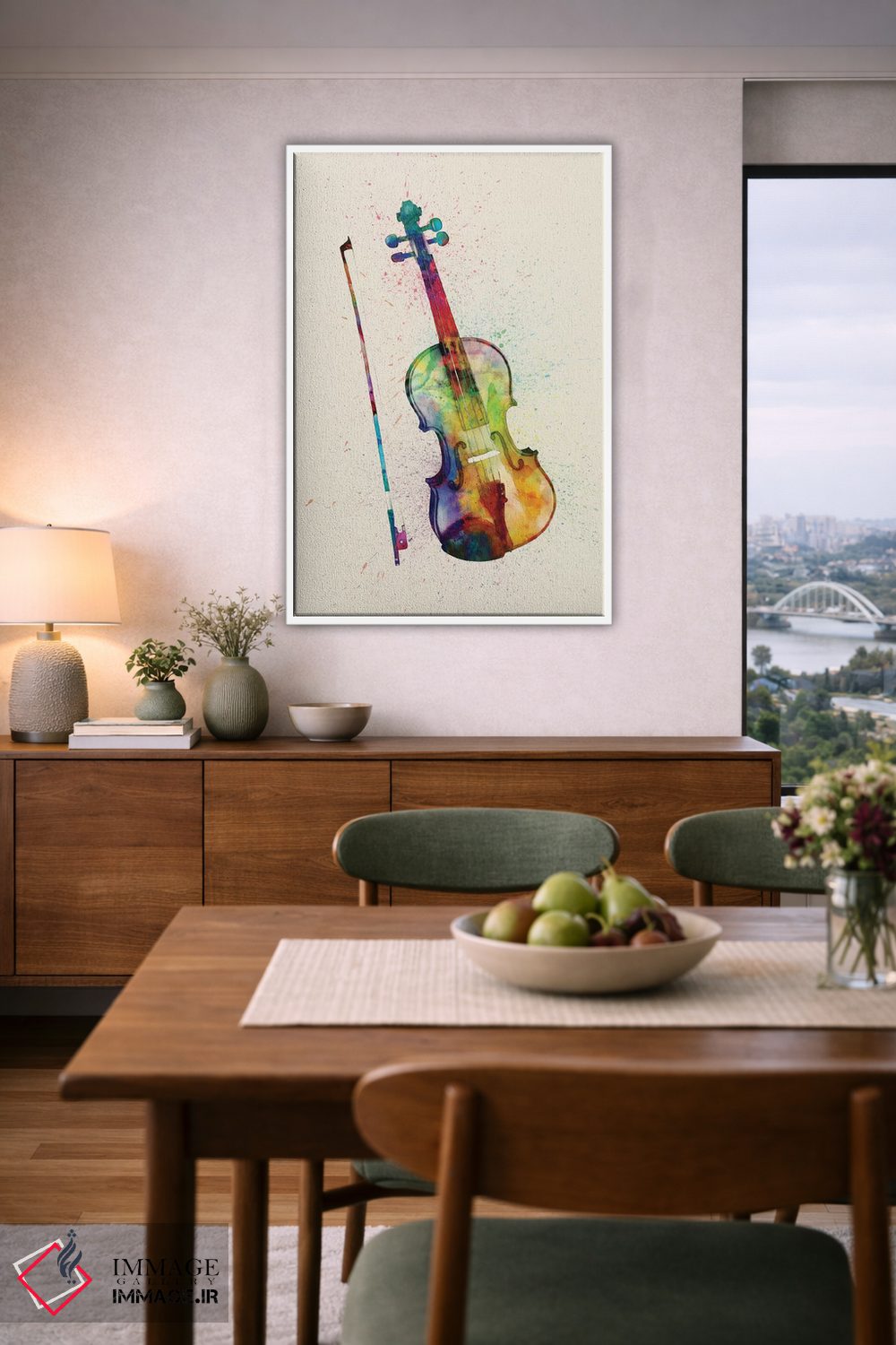 تابلو دکوراتیو ویولن اثر مایکل تامپست - D5W