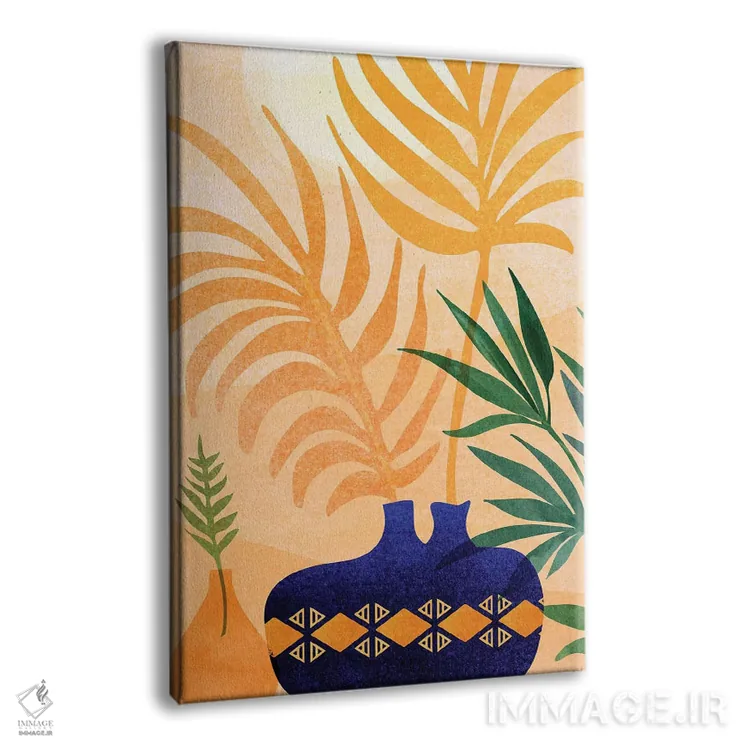تابلو دکوراتیو باغ کویری بعدازظهر اثر مدرن تروپیکال - نمای پرسپکتیو محصول