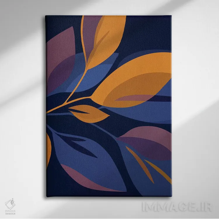 تابلو دکوراتیو گل تیره عقرب اثر مدرن تروپیکال - نمای روبهرو روی دیوار