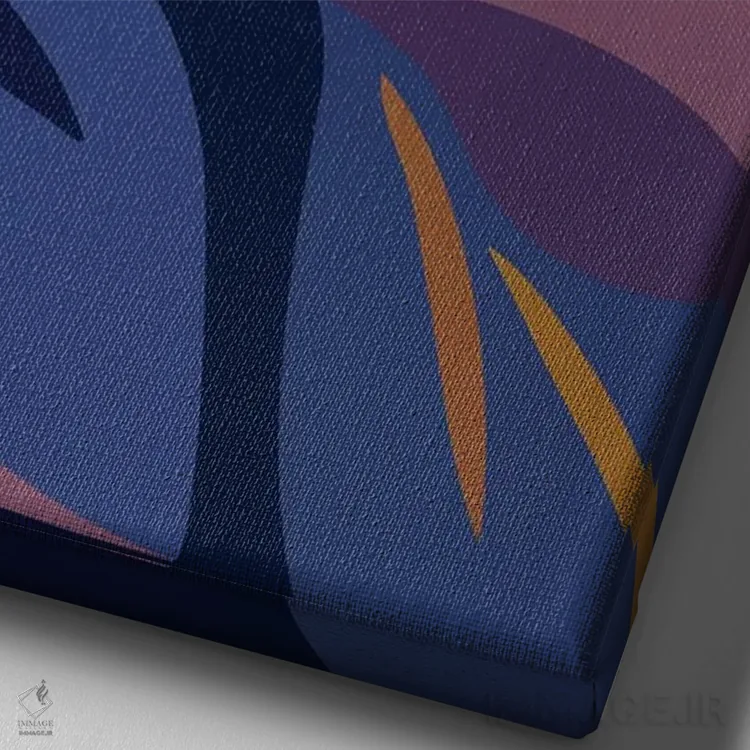 تابلو دکوراتیو گل تیره عقرب اثر مدرن تروپیکال - نمای نزدیک بافت بوم