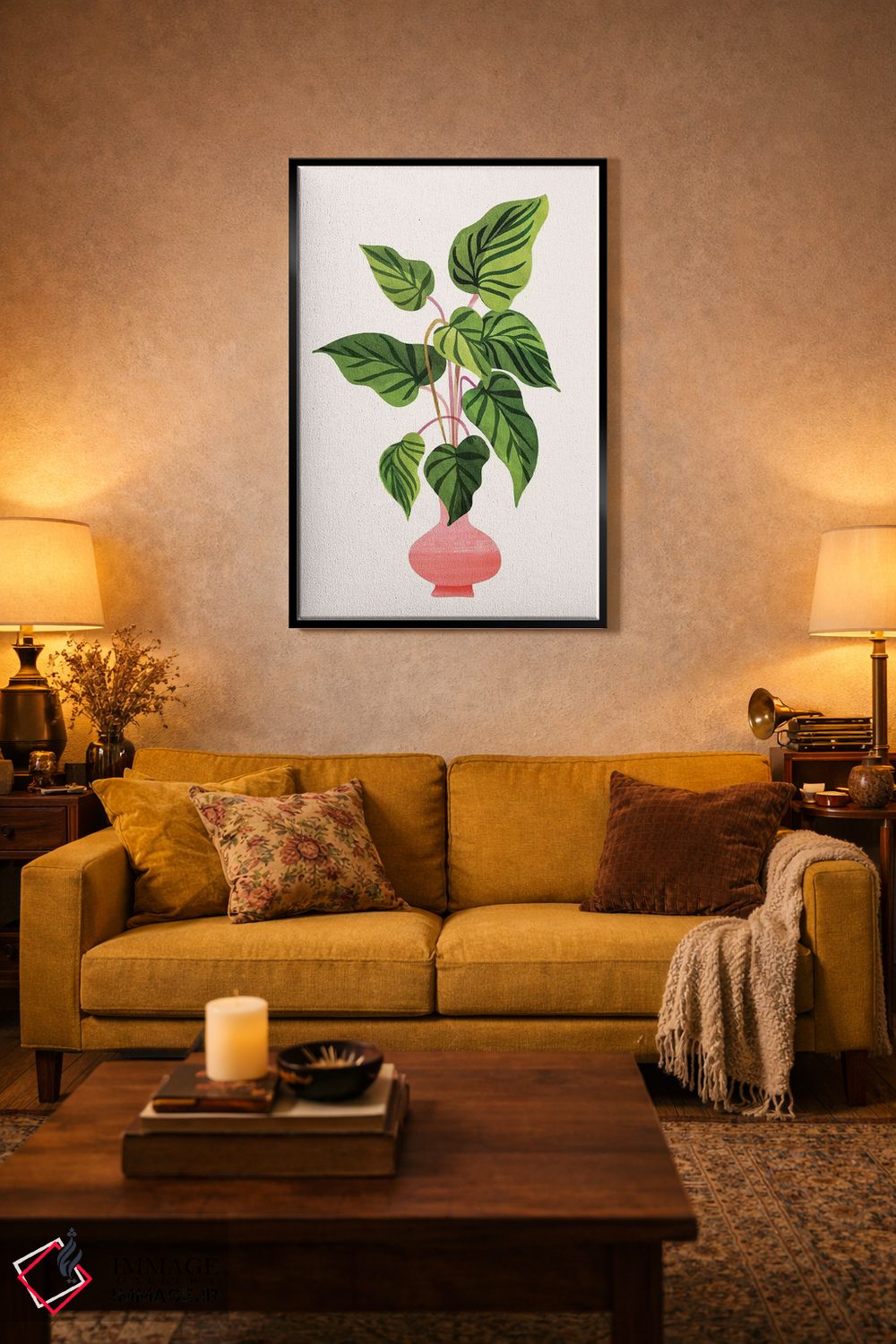 تابلو دکوراتیو شکوفا شدن اثر مدرن تروپیکال - D4B