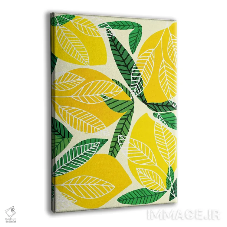 تابلو مینیمال مهمانی لیمو اثر مدرن تروپیکال - نمای پرسپکتیو محصول