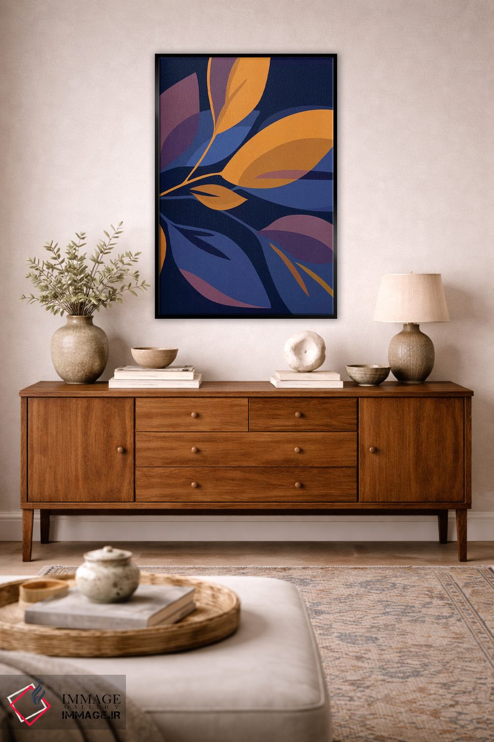 تابلو دکوراتیو گل تیره عقرب اثر مدرن تروپیکال - D4B