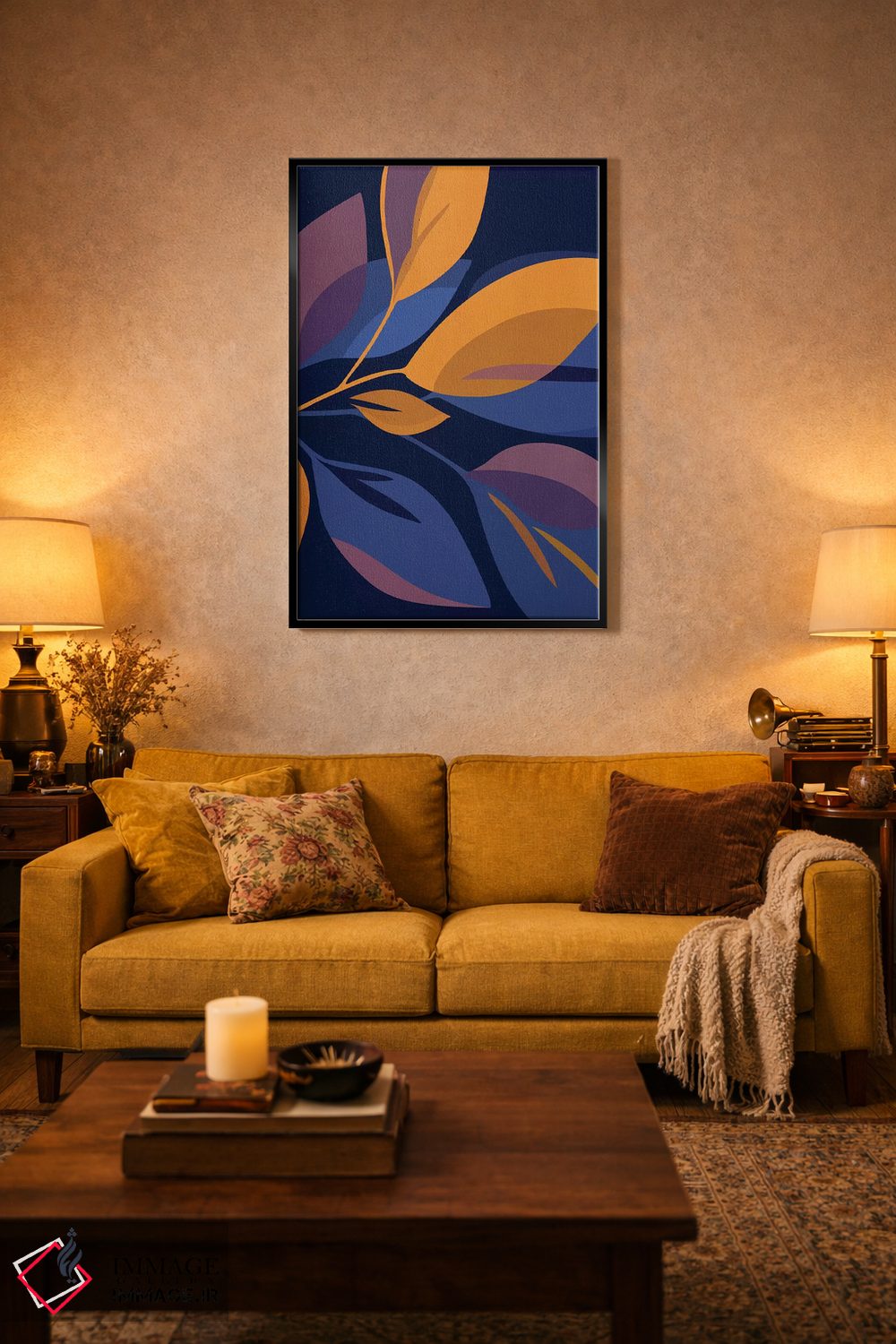 تابلو دکوراتیو گل تیره عقرب اثر مدرن تروپیکال - D5B