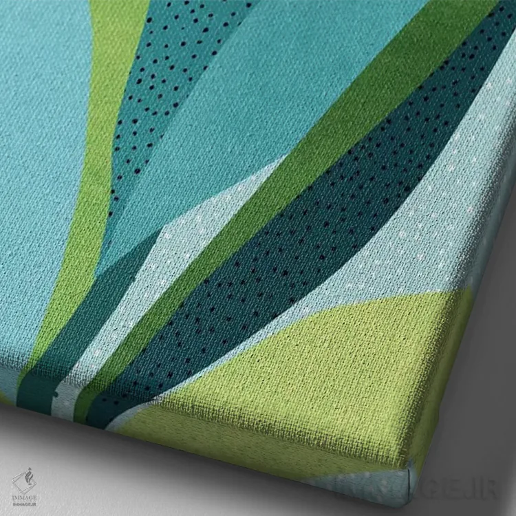 تابلو دکوراتیو به سوی نور اثر مدرن تروپیکال - نمای نزدیک بافت بوم